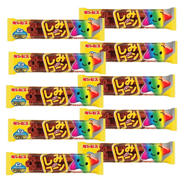 진비스 시미 초코스틱 초콜릿 코팅 옥수수 퍼프 스낵 (10개입)