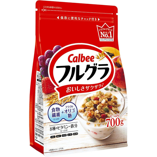 Calbee Frugra 건조 과일 700g이 포함된 고섬유질 크런치 그래놀라 시리얼