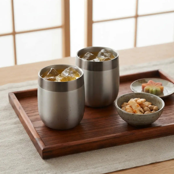 엔조 스테인레스 이중벽 입이 넓은 마시는 컵 텀블러 260ml