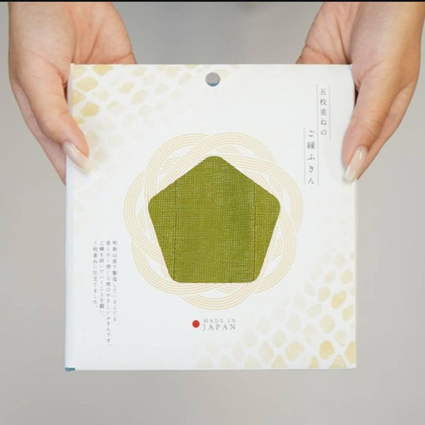선물을 위한 5개의 층 모슬린 접시 피복 올리브 녹색 면 접시 수건