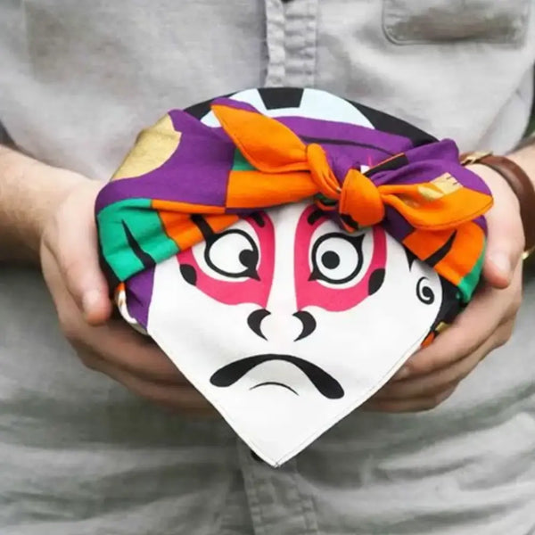 후로시키 가부키 극장 디자인 다채로운 면 포장 천 48cm