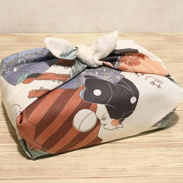 보자기 우키요에 독특한 고양이 디자인 다용도 보자기 48cm
