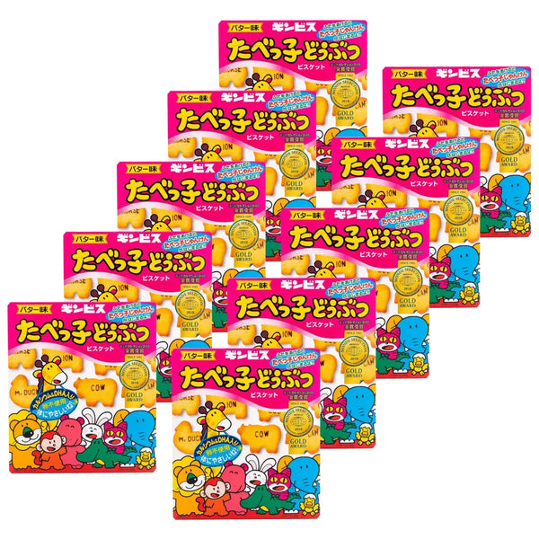 진비스 타베코 도부츠 동물 모양 비스킷 63g (10개입)