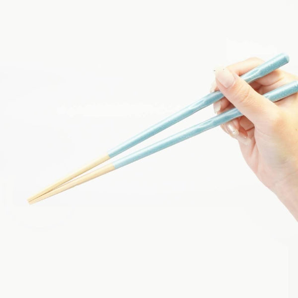 손수 나무젓가락 이지그립 특허 논슬립 블루 23cm