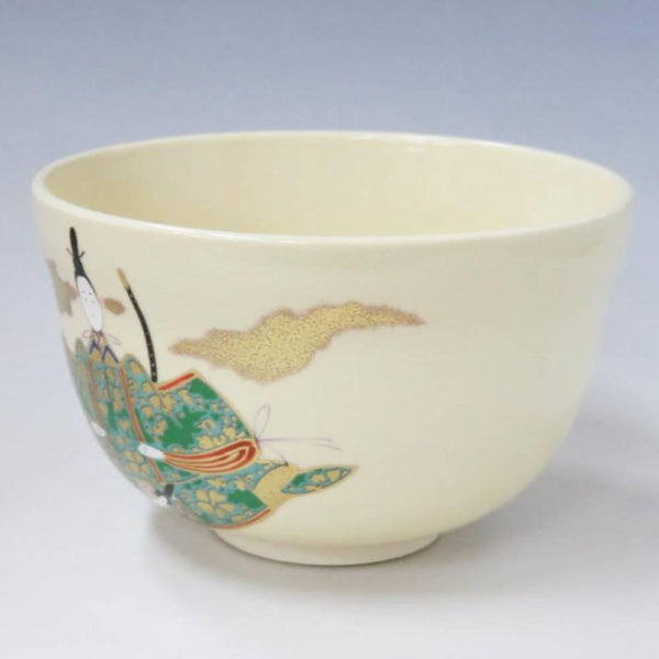 수제 차완 화이트 닌교 인형 디자인 말차 컵 일본 차 그릇