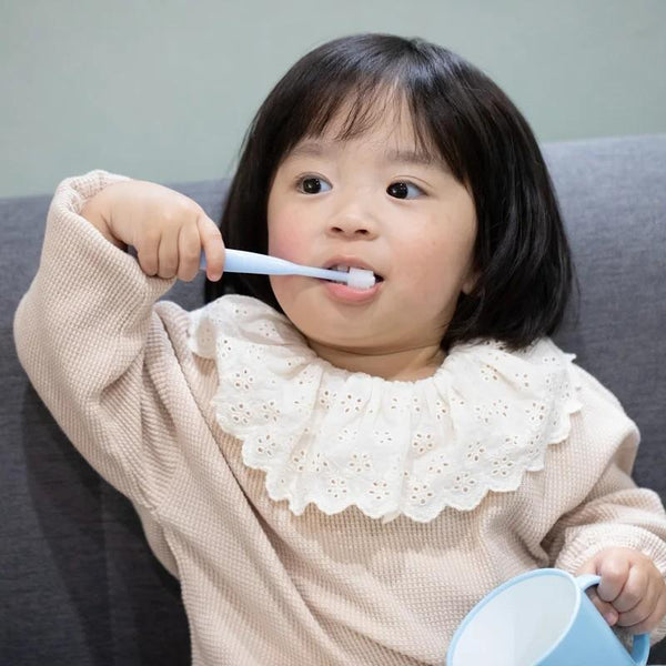 하피코 2단계 영유아 칫솔 간편 360도 브러쉬 퍼플