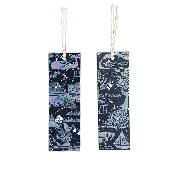 홀로그램 포일 스탬프 북마크 고래 기념 디자인 2ct.