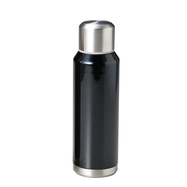 Isuke 재사용 가능 슬림 스타일리시 스틸 물병 블랙 래커 300ml