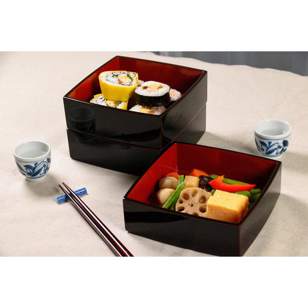 이스케 삼단 도시락통 전통칠기 도시락통 18cm
