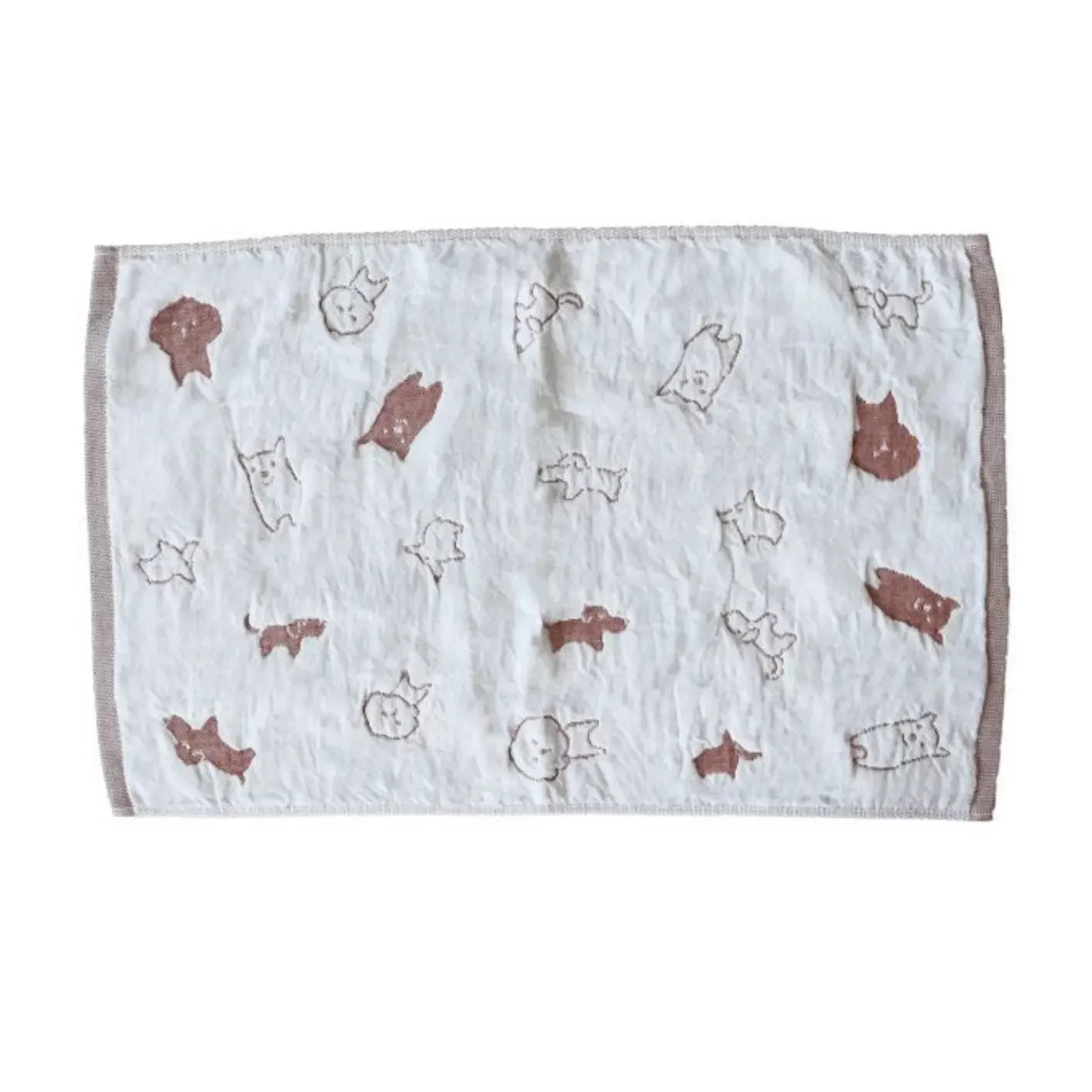 조간펫 쿨매트 소형 애완동물용 냉각매트 브라운 34 x 50 cm