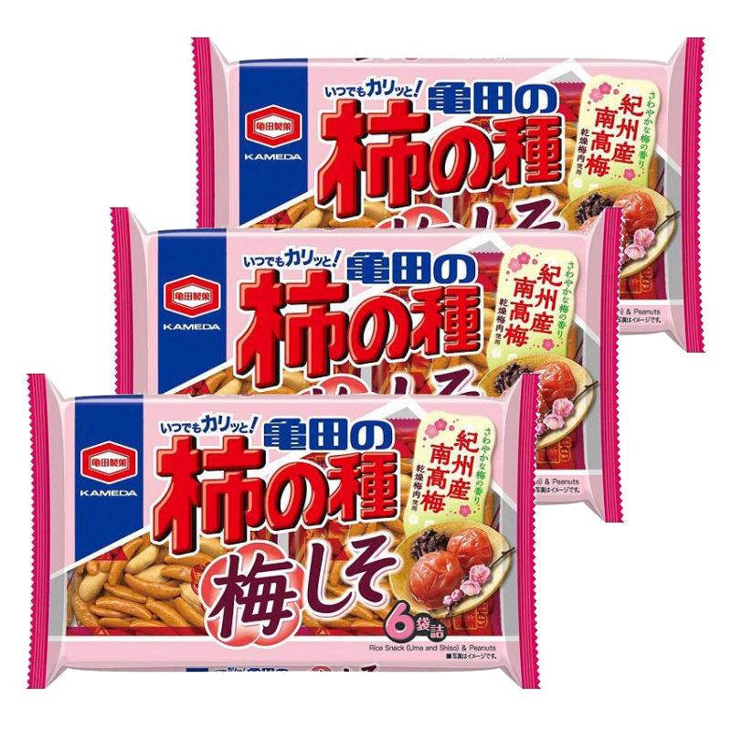카메다 카키노타네 우메 자소 땅콩 센베이 164g (3팩)