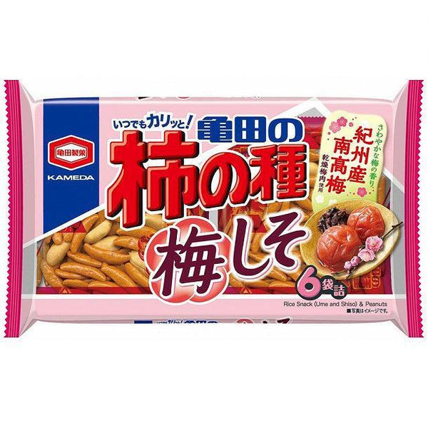 카메다 카키노타네 우메 자소 땅콩 센베이 164g (3팩)