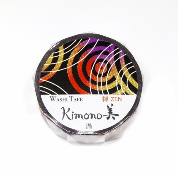 Kamiiso 기모노 와시 테이프 선 소용돌이 패턴 마스킹 테이프