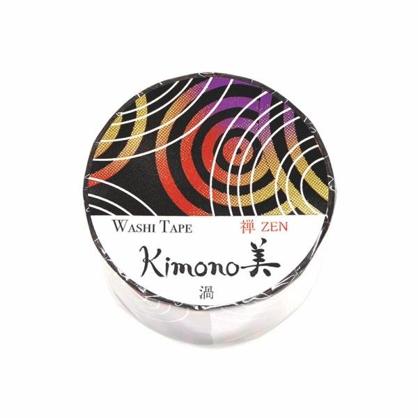 Kamiiso 기모노 와시 테이프 선 소용돌이 패턴 마스킹 테이프