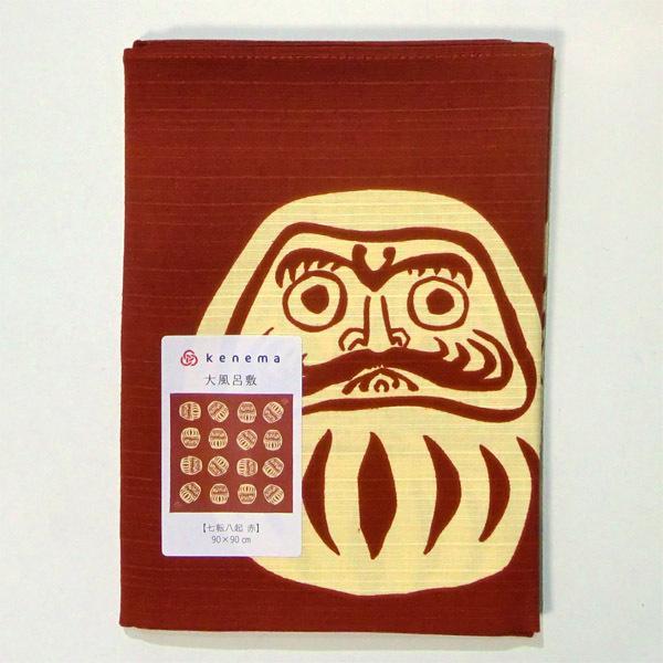케네마 후로시키 시치텐하키 미디엄 레드 코튼 보자기 90cm