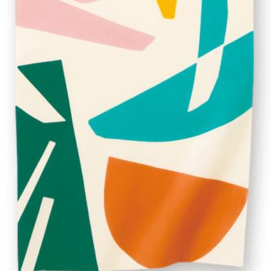 케네마 테누구이 현대 식기 일본 전통 손으로 염색한 천