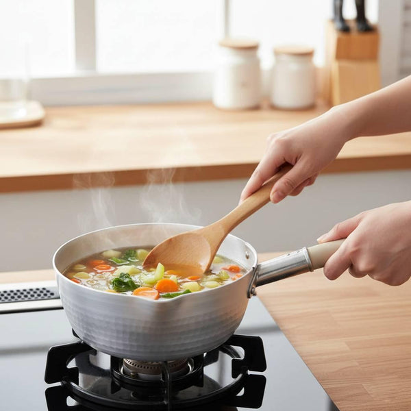 Kiya 경량 유키히라 냄비 망치 알루미늄 냄비 2.2L