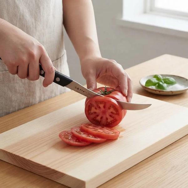 공방 아이자와 스테인레스 스틸 토마토 슬라이서 톱니 모양의 과일 칼 20.5cm