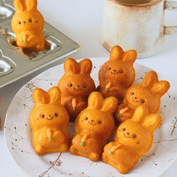 마츠나가 붙지 않는 베이킹 트레이 토끼 모양 케이크 틀 8 구멍