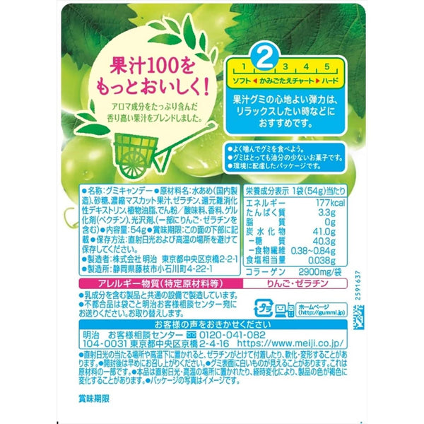 메이지 과일 구미 캔디 머스캣 백포도 구미 54g (3개입)