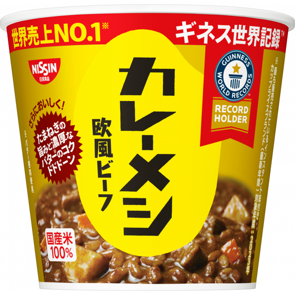 닛신 카레 메시 쇠고기 인스턴트 카레 라이스 컵 107g