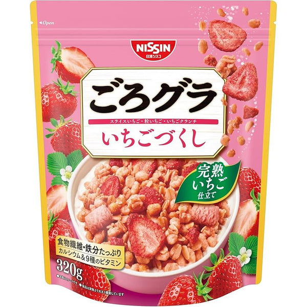 닛신 고로구라 딸기 그래놀라 고섬유질 아침 시리얼 320g