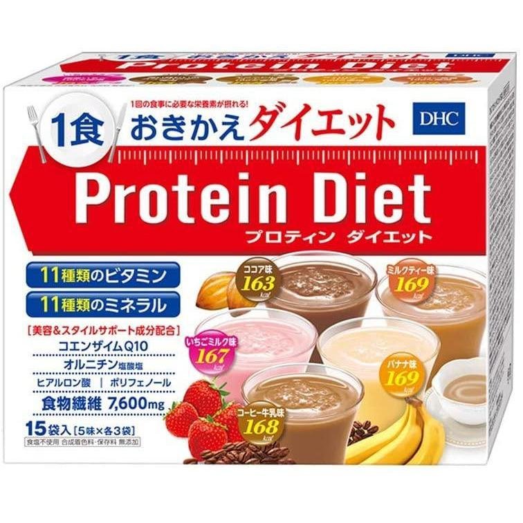 DHC 단백질 다이어트 보충제 5가지 맛 모듬 15봉