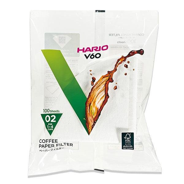 하리오 V60 커피 여과지 사이즈 02 화이트 VCF-02-100W