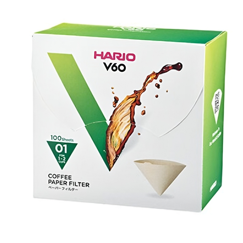 하리오 V60 커피 여과지 사이즈 01 내추럴 브라운 VCF-01-100M