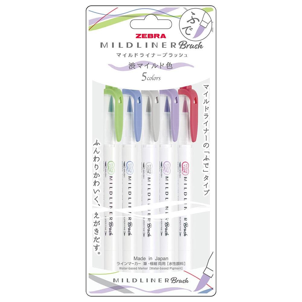 Zebra Mildliner 형광펜 마커 우아한 색상 WFT8-5C-NC-N