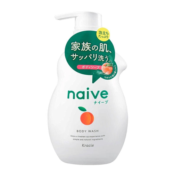 나이브 모이스춰라이징 식물 기반 복숭아 바디 워시 펌프 병 530ml