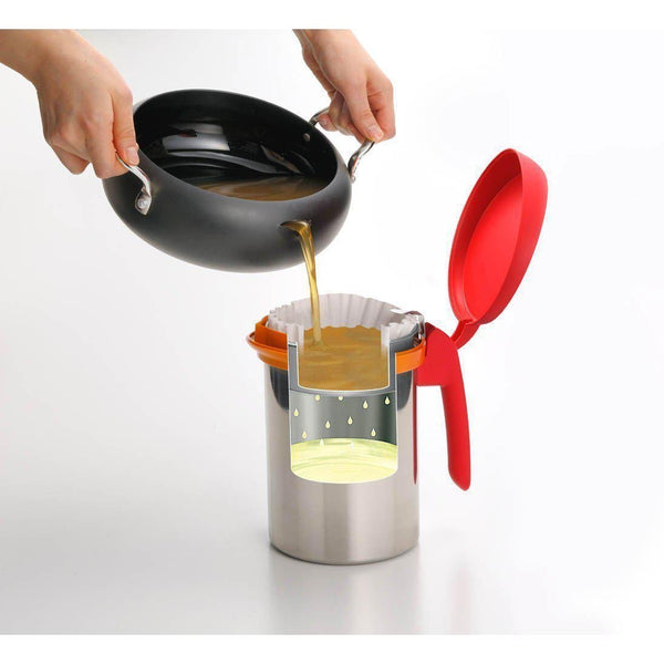 Uchicook Roka 냄비 식용유 필터 냄비 레드 UCS1RD