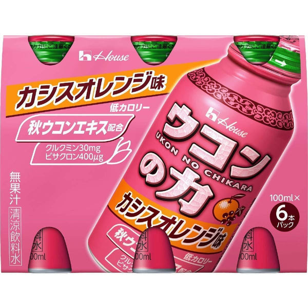 하우스푸드 우콘노 치카라 강황 보충제 음료 카시스 오렌지맛 6병