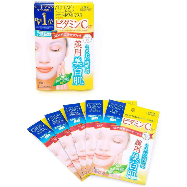 코세 클리어 턴 마스크 비타민C 페이셜 마스크 For Sun Damage 5 마스크