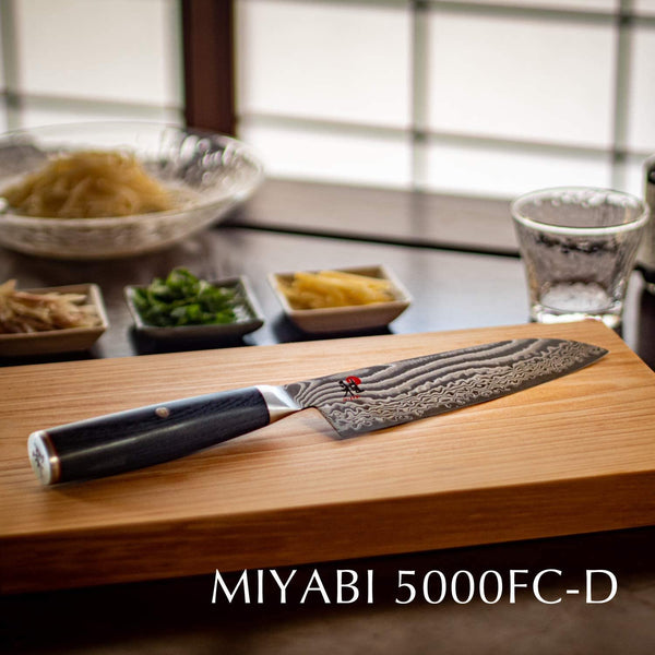 Miyabi 5000FC-D 다마스커스 강철 산토쿠 칼 180mm