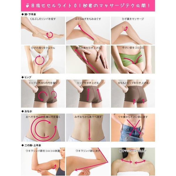 Sunpac Q'tebody 휴대용 바디 마사지기 코랄 핑크