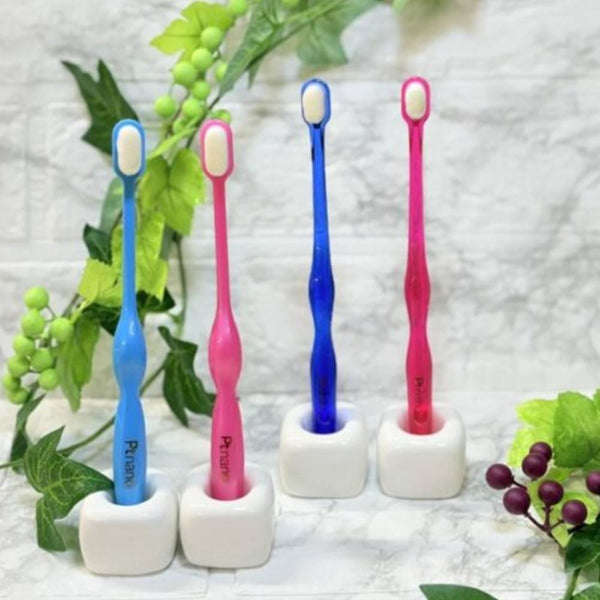 Ptnano Manmou 울트라 촘촘한 부드러운 강모 컴팩트 헤드 칫솔 18cm