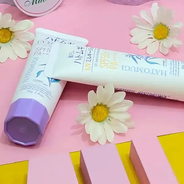 하토무기 레이하쿠 선스크린 더 UV 밀키 젤 SPF50+ 80g