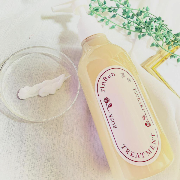 린렌 트리트먼트 로즈 앤 츠바키 비건 헤어 리페어 트리트먼트 480ml