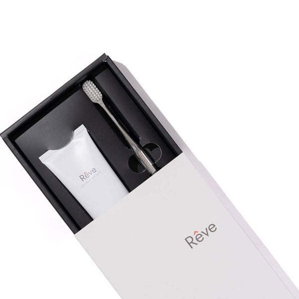 Rêve Allbe 천연 달걀 껍질 젤 치약 & 칫솔 선물 세트
