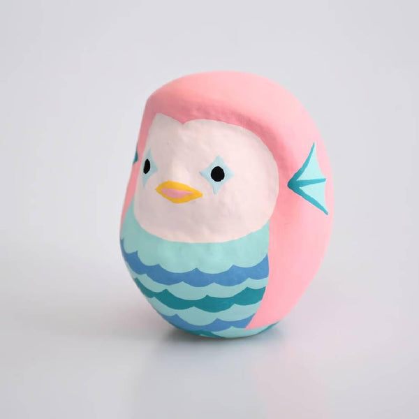 시라카와 다루마 아마비에 다루마 수제 귀여운 핑크 요괴 인형 8.5cm