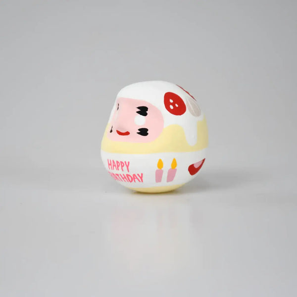 시라카와 다루마 생일 축하 다루마 인형 행운의 부적 4.5cm
