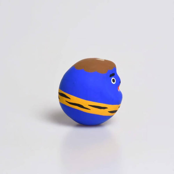 시라카와 다루마 악마 블루 오니 다루마 인형 행운의 부적 4.5cm