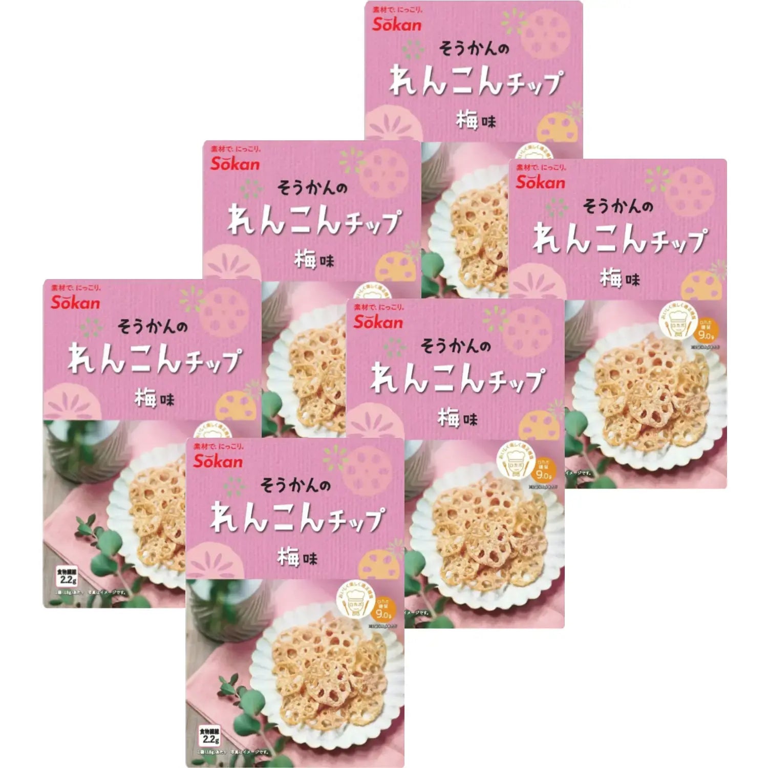 소칸우메렌콘칩 매실맛 연근칩 18g (6개입)