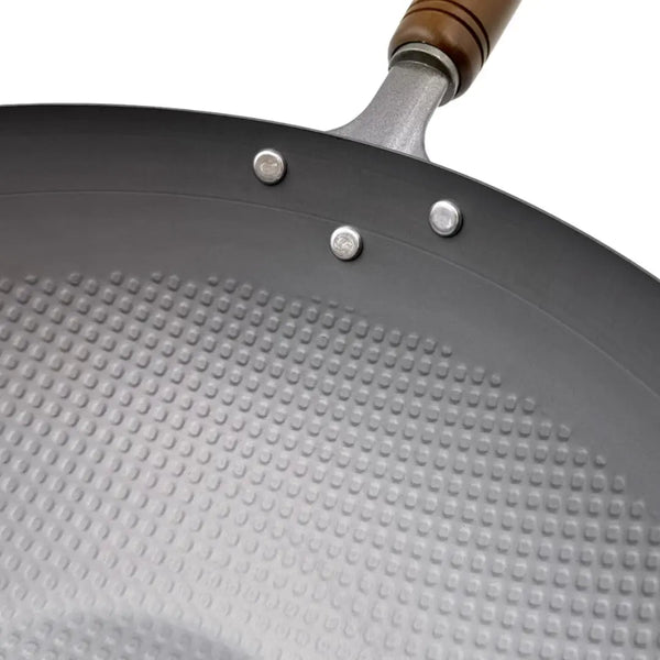 Summit 질화물 양각 철 베이징 웍 헤비듀티 볶음 프라이팬 30cm