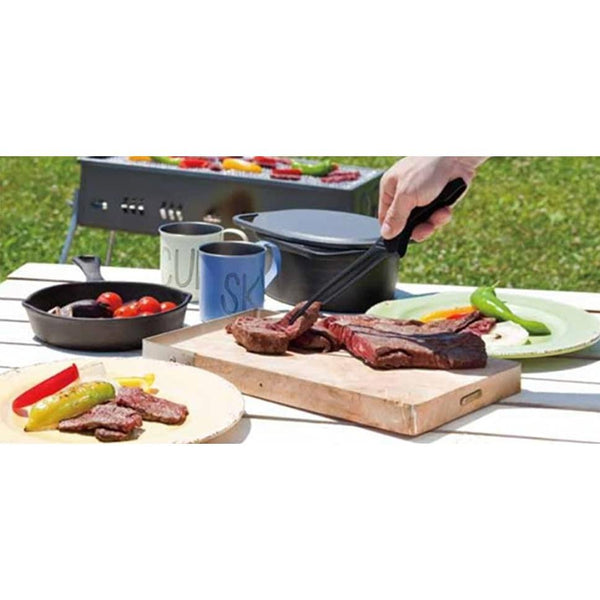 토다이 매트 블랙 스테인레스 스틸 야키니쿠 BBQ 클레버 집게 240mm
