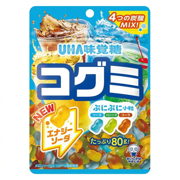 UHA 미카쿠토 탄산소다 구미 캔디 4가지 맛 일본 구미 믹스 85g