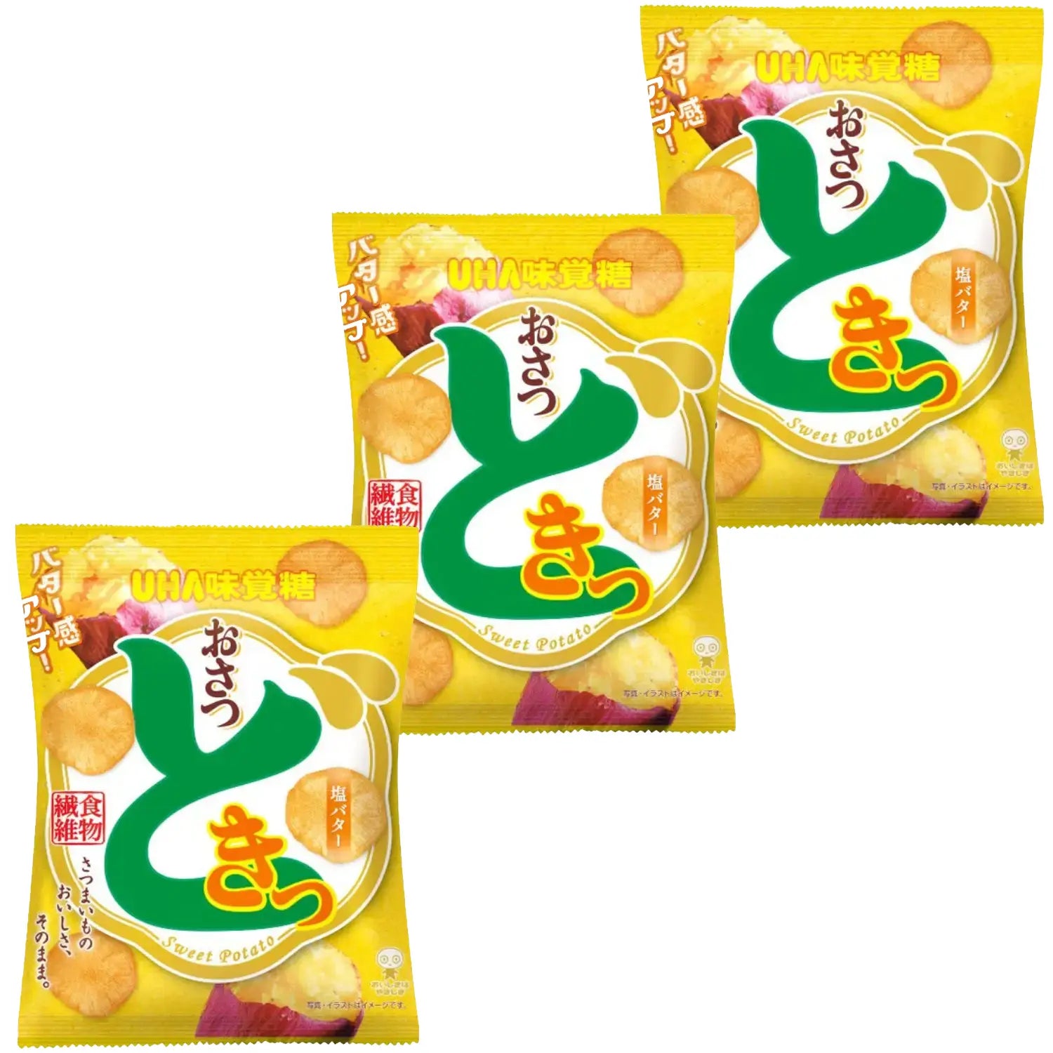 UHA 미카쿠토 오사츠도키 소금버터 고구마칩 65g (3개입)