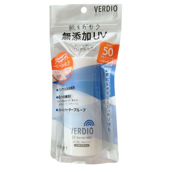 베르디오 UV 베리어 밀크 시카 자외선 차단제 민감성 피부용 SPF 50 80g