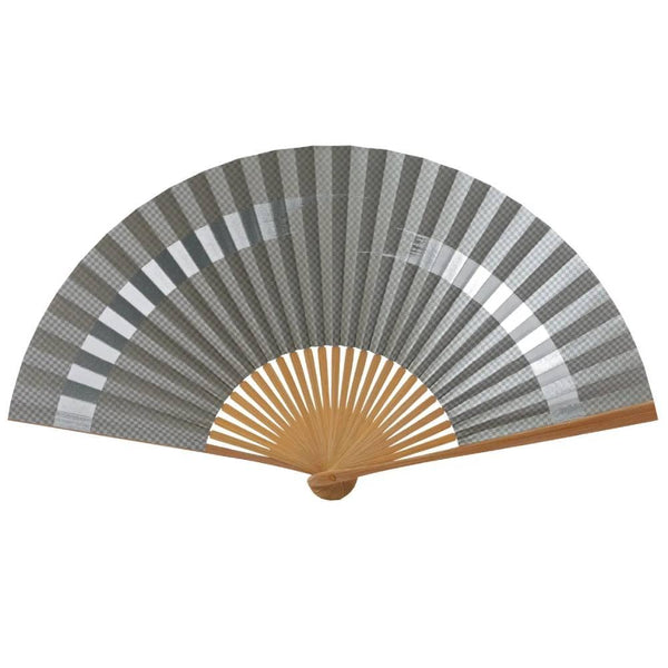 Yamani 모던 그레이 디자인 세련된 Sensu 휴대용 접이식 팬 22.5cm